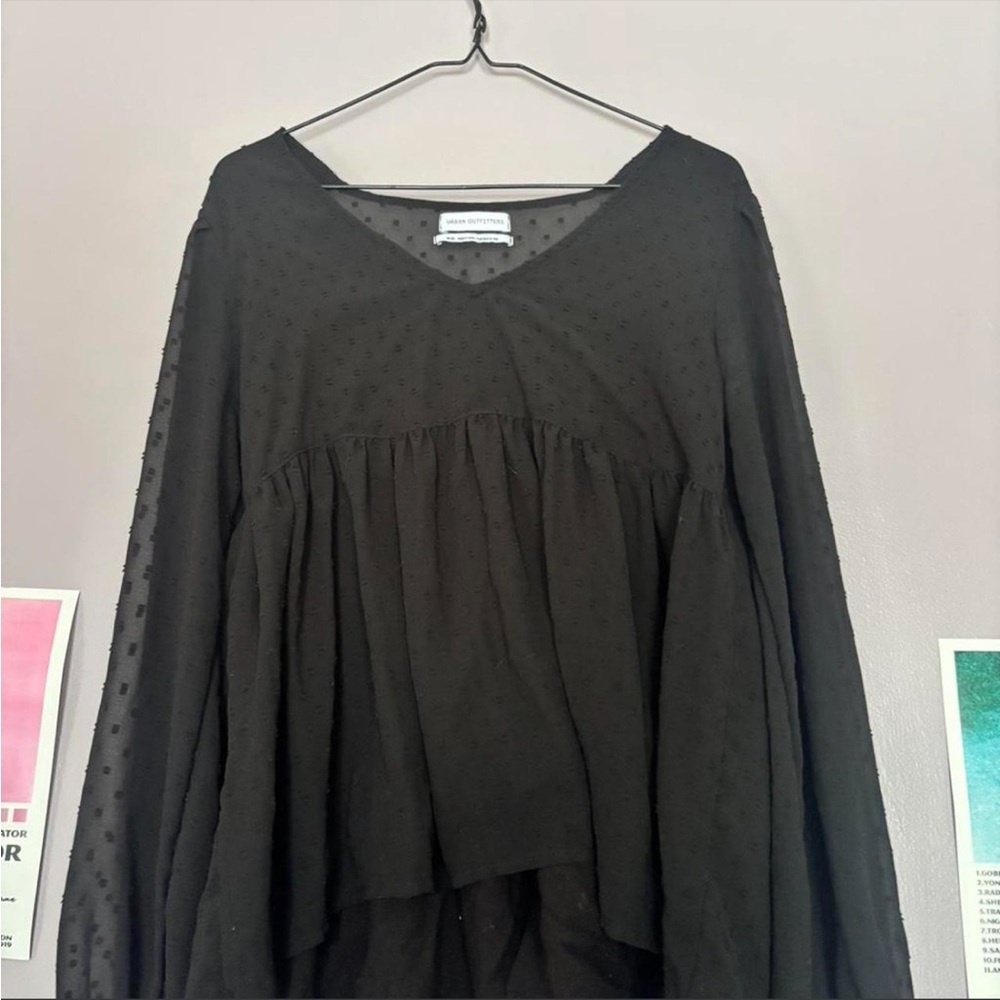 Urban Outfitters Black Sheer Blouse